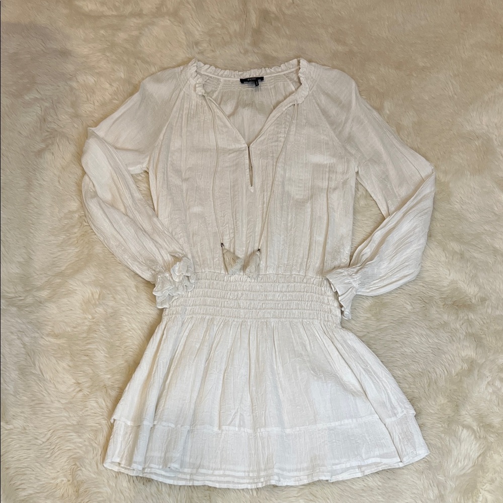 PAIGE White Long Sleeve Dress
